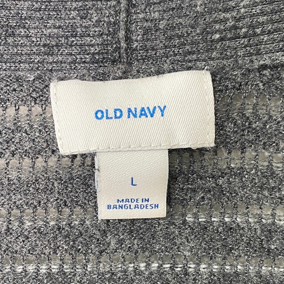 Old Navy Large Charcoal Open-Front Cardigan Sweater Lightweight Layering - Picture 2 of 4